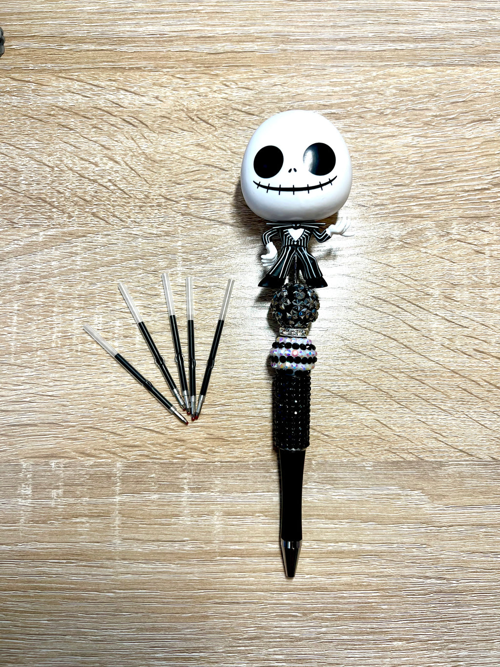 Premium Beaded Jack Halloween Pen with 5 ink refills