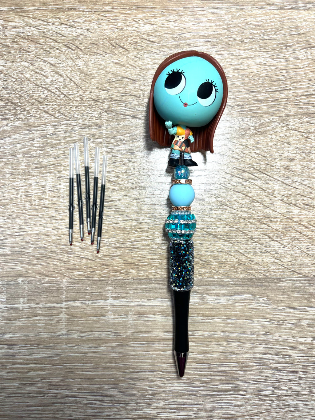 Premium Beaded Sally Halloween Pen with 5 ink refills