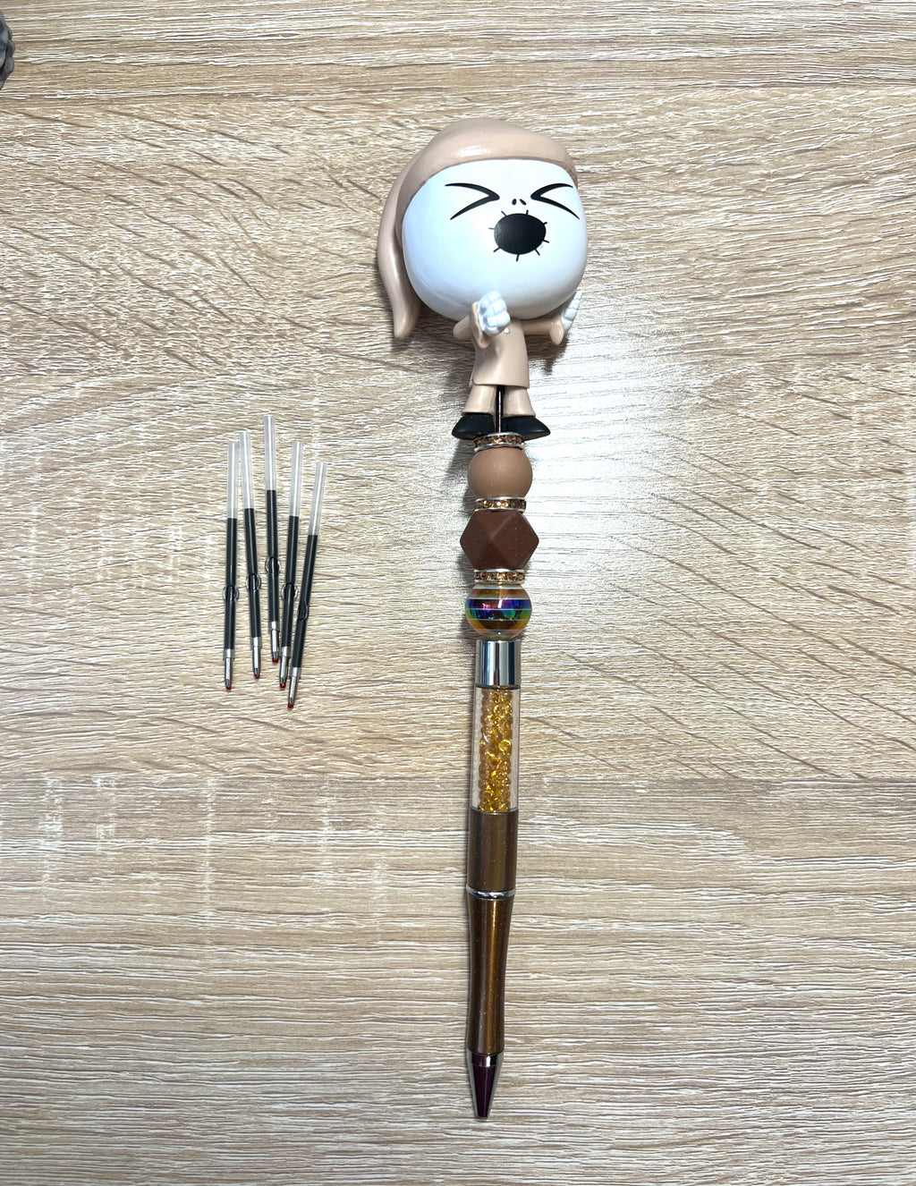 Premium Beaded Zombie Halloween Pen with 5 ink refills