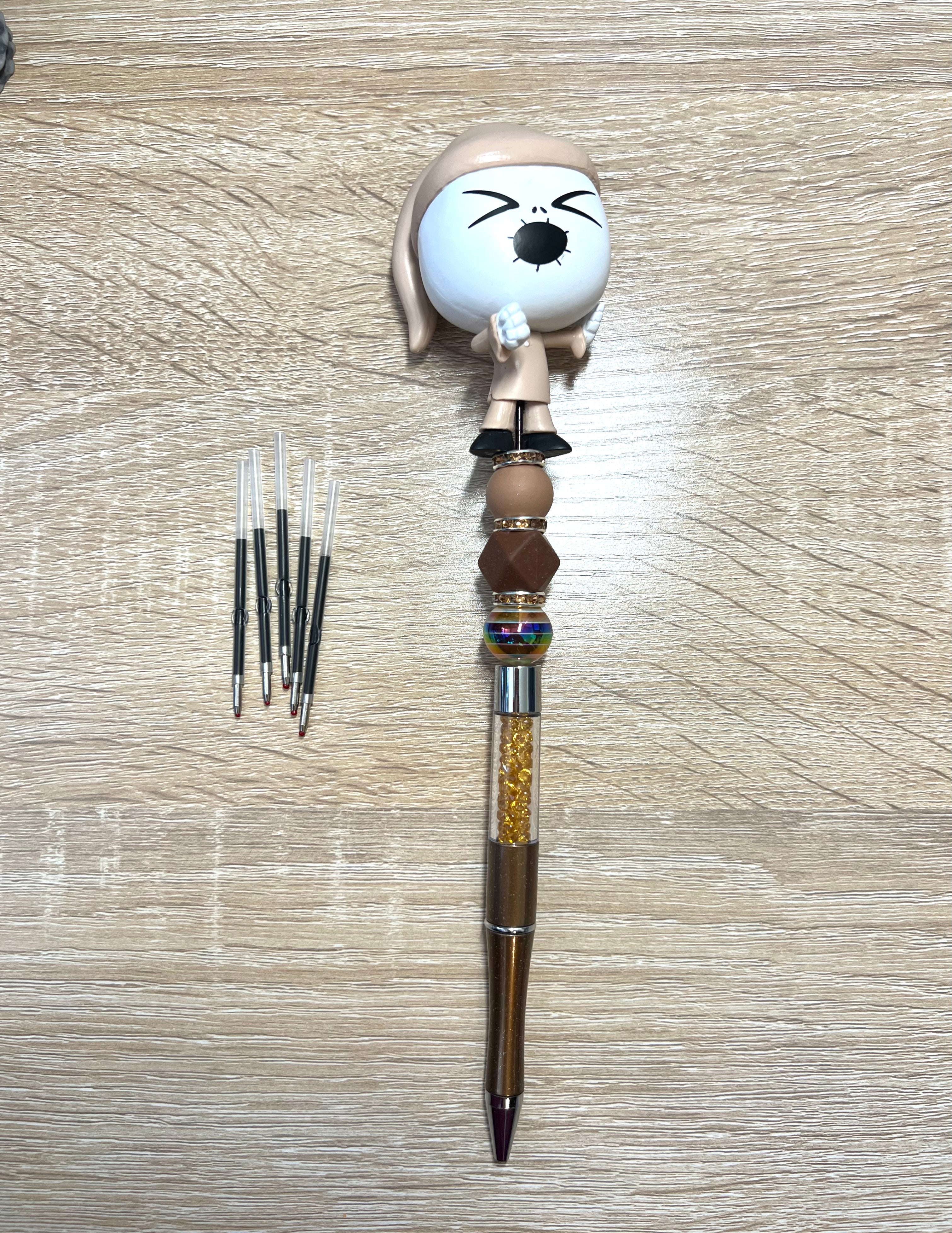 Premium Beaded Zombie Halloween Pen with 5 ink refills